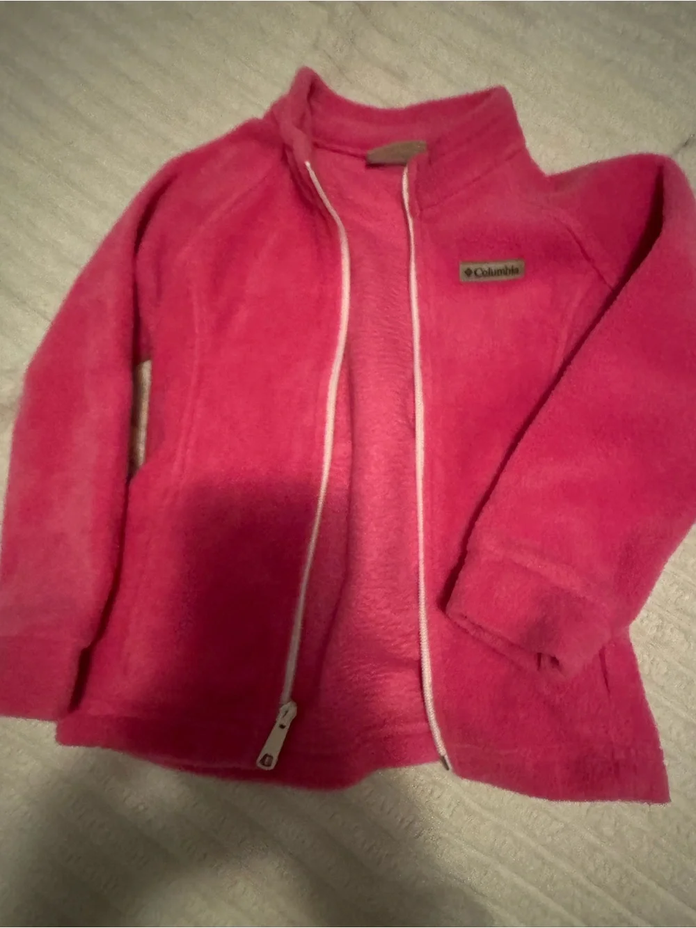 Columbia Kids Bright Pink Fleece Zip-Up Jacket
